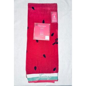 BNWT Juicy‎ Couture Watermelon Beach Towel 6 Foot Long Red Cotton Jacquard